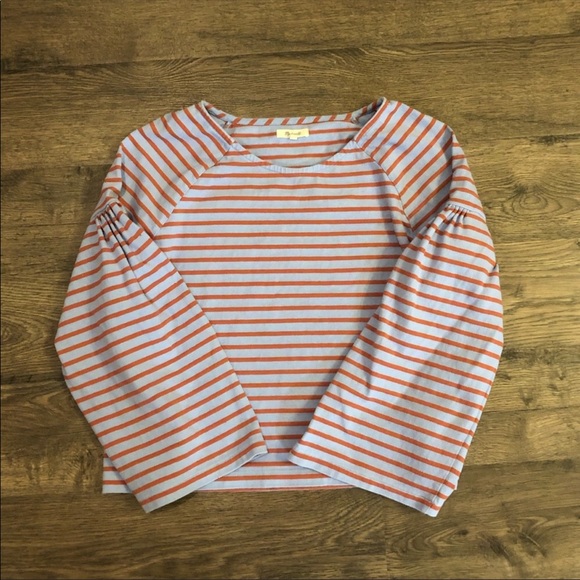 Madewell Striped Bell Sleeve Top - Picture 2 of 2